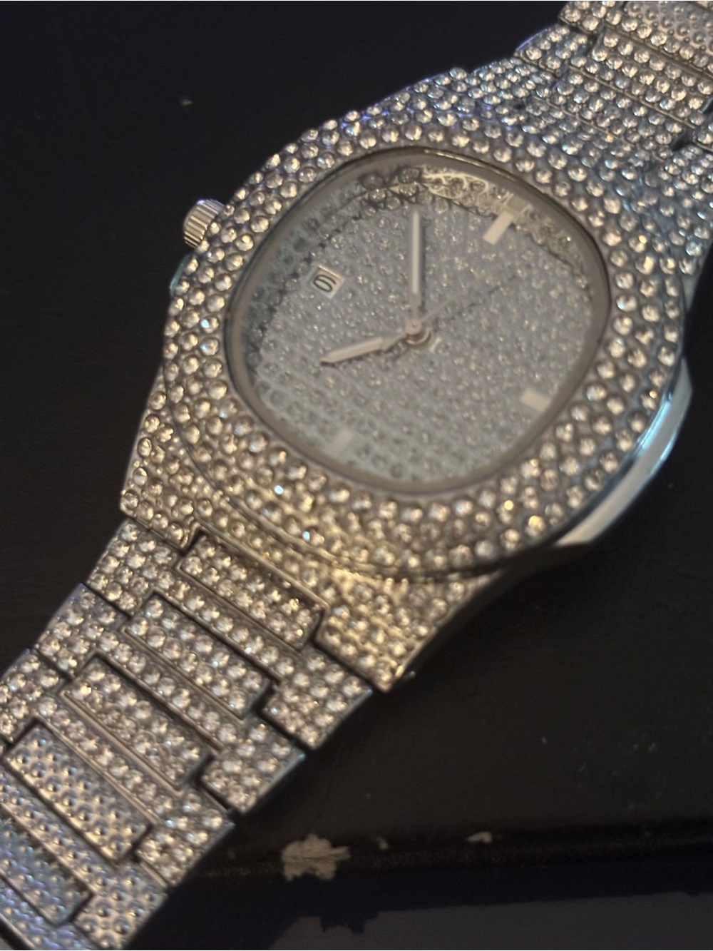 Iced Out Nautilus-Style Watch